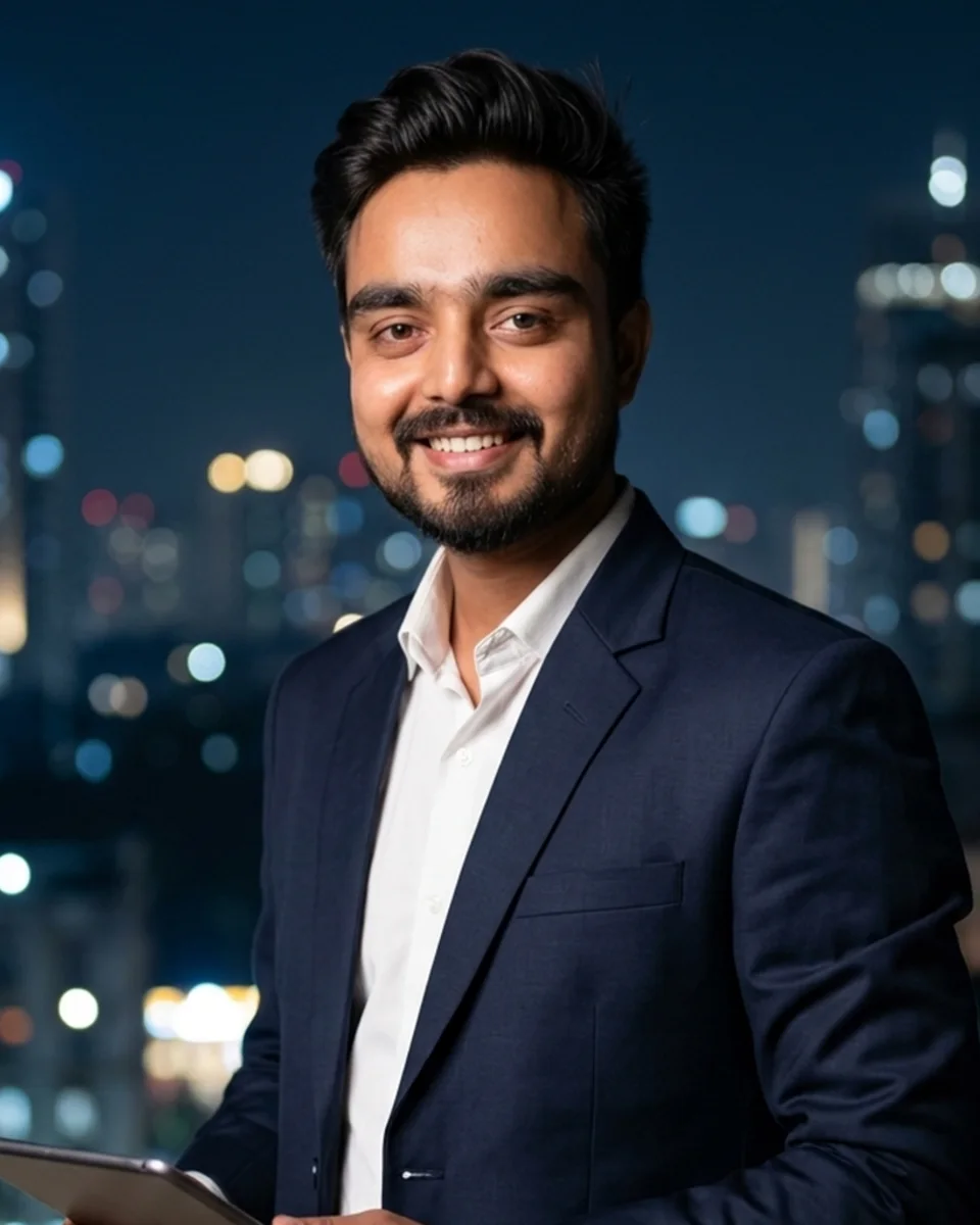 Portrait of Banke Sharma, Co-Founder and CMO of Trade Mate India